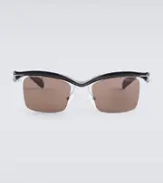 [Prada] Prada Runway rectangular sunglasses One Size black