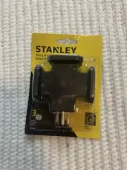 NEW in Package STANLEY Heavy-Duty Triple Tap 3 Outlet Adapter, Black