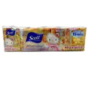 2009 HELLO KITTY Scott Tissue Pocket Size - 15 Pack