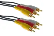 RCA M/M x 3 A/V Cable w/ Gold Plated Connectors, 12' - Lifetime Warranty