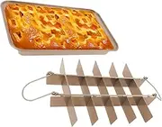 Brownie Pan with Dividers - Cake Pan, Brownie Baking Pan, Baking Tools for Baking Cakes and Cookies, 18 Precut Carbon Steel Brownie Baking Tray Square Brownie Pan Mold (Gold)