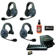 Eartec EVADE EVX422 Bundle Wireless Intercom System w/ Spray & Wipes 5-Pack