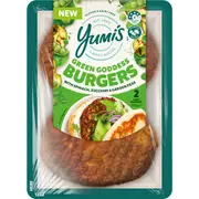 Yumi's Green Goddess Burgers With Spinach Zucchini & Garden Peas 2 pack