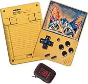 BuLuHAHA Miyo Mini V4 Retro Handheld Game Console 64GB TF Card，2.8“ IPS Display 750 * 560 Auflösung Tragbare Handheld Konsole mit 2000mAh Akku Linux System(gelb)