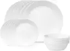 Winter Frost White Dinnerware Set, 18 Piece, 6 X 26Cm Dinner Plate, 6 X 17Cm Bre