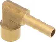 HALLMERS Brass 6mm Barb to 1/8" BSP Female Thread 90 Degree Elbow Fitting Connector, Threaded Hose Pipe Tubing Connecting Joint Adapter Coupler, Used to Connect Lines for Water, Air, Fuel and Oil