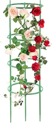 Tomato Trellis for Pots | Ergonomic Support Trellis for Tomato,Green Portable...