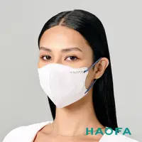 在飛比找PChome24h購物優惠-HAOFA氣密型99%防護立體醫療口罩彩耳款-藍灰(10入)