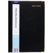 J.Burrows A4 Day to Page Elite FY25/26 Diary Black