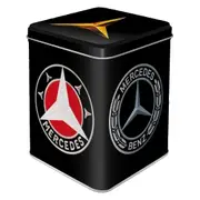 Nostalgic Art 7.5x9.5cm Tea Home Storage Metal Tin Mercedes-Benz Logo Evolution