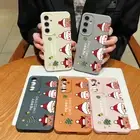 For Samsung S24 FE S23 Ultra S22 S21 A16 A15 A55 Christmas Hat Soft Case Cover