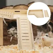 Hamster Solid Wood Base Cage Climbing Toy Platform Playground with Ladder Toys