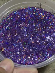 50g Bulk Holo Light Purple Tinsel Glitter Nail Art Tumbler Solvent Resistant