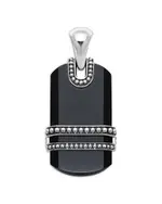 Lagos Men's Sterling Silver Anthem Onyx Dog Tag Amulet Pendant - Exclusive