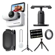 Insta360 4K GO 3S White 64GB Camera WiFi Mini Action Waterproof Helmet Camera