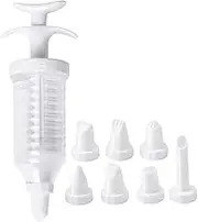 Ipetboom 1 Set Cream Piping Tools with Replaceable Nozzles Multi Function Cake Decorating Injector for Cupcakes Cookies Pastries Essential Baking Equipment for Home Bakers