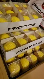4 Dozen=48 New 12” Inch Mens Dimpled Slow Pitch Softballs Yellow Pro-Nine