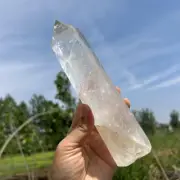 0.73kg Natural Clear Quartz Obelisk Reiki Crystal Wand Point Tower Decor Heal