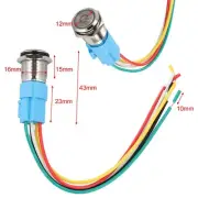Ring Indicator Switch Push Button Power Switch Latching With Wire Socket Harness