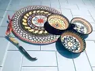 Williams Sonoma Sicily cheese board knife condiment bowls of 3