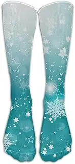 [XMKWI] Fancy Snowflake Womens Humor Athletic Crew Sock Stocking Compression Socks