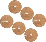 UPKOCH 6pcs Coconut Coir Mulch Mat Ring Discs with Central Opening for Flower Pots Durable Reusable Planter Mats for Protection Moisture Retention