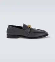[Bottega Veneta] Bottega Veneta Astaire Knot leather loafers AU 7 black