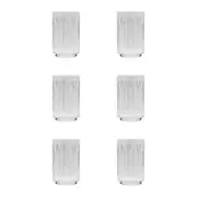 6PK Porto Ellis Glass Tumbler Cup/Holder Bath Organiser Container 12x7cm Clear