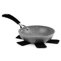 在飛比找博客來優惠-《EXCELSA》Fornok鍋具保護墊+淺石紋不沾平底鍋(