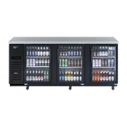 Turbo Air Glass 3 Door Back Bar Fridge - TBB-4SGD-TA