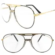 Old Fashioned Vintage Retro 80s 90s Gold Mens Bifocal 2.25 Reading Sunglasses