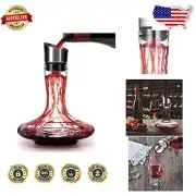 Lead-Free Crystal Wine Decanter with Double Layer Filter - Classic and Efficient