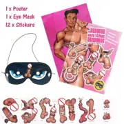 Hens Night Penis Animals Stick On Pin The Macho On The Man Game Party Games