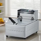 Stainless Steel Electric Deep Fryer 2500W 10L Commercial Single Tank Deep Fryer