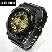 在飛比找樂天市場購物網優惠-G-SHOCK 黑金搶眼配色雙顯電子【NECG28】