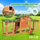 Chicken Run Coop Chook Cage Wood House Rabbit Hutch Bunny Pet Duck Enclosure