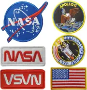 Lightbird NASA Patches 6 Pieces,Embroidered Iron On/Sew on Space Patches,Us F...