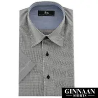 在飛比找PChome24h購物優惠-【GINNAAN 】奢華優質選短袖襯衫(復古黑格)