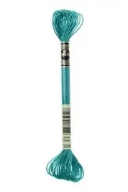 DMC Light Effects Floss, metallic, cross stitch #E3849 - Aquamarine Blue