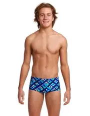 Funky Trunks Boys Blue Bunkers Sidewinder Swim Trunks