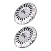 2 Pcs Sink Filter Stainless Strainer Bathroom Stopper Replacement
