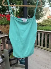 Nine West Woman 3x Built In Shelf Bra Adjustable Strap Garden Green Tank New