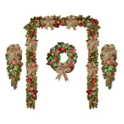 NNEOBA Christmas Vine Ring Wreath Door Garland Decoration