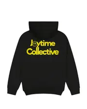 MARSHMELLO JOYTIME COLLECTIVE STACKED LOGO HOODIE BLACK CREWNECK SWEATSHIRT