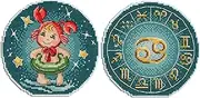 Plastic Canvas Zodiac Sign Cancer Craft Kits - Counted Cross-Stitch Double-Sided kit on The Plastic Canvas. MP Studia SR-696