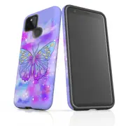 For Google Pixel 5 Case Armour Protective Cover Butterfly Enchanted