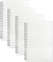 4 Packs Transparent Cover Spiral Notepad A5 Lined reporters Notebook Lined Paper 160 Pages/80 Sheets Note Pad for Travel School and Office