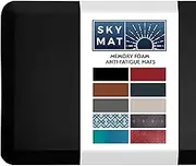 Sky Solutions Anti Fatigue Mat - 3/4" Cushioned Kitchen Rug and Standing Desk Mat & Garage - Non Slip, Waterproof and Stain Resistant (20" x 32", Black)