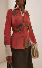 [S.S.DALEY] Eva Floral Cotton-Ripstop Circle Shirt