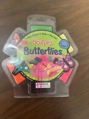 Shape & Bake Clay Kit Sculpey Butterflies Repositionable! Six Bar NOS Vintage